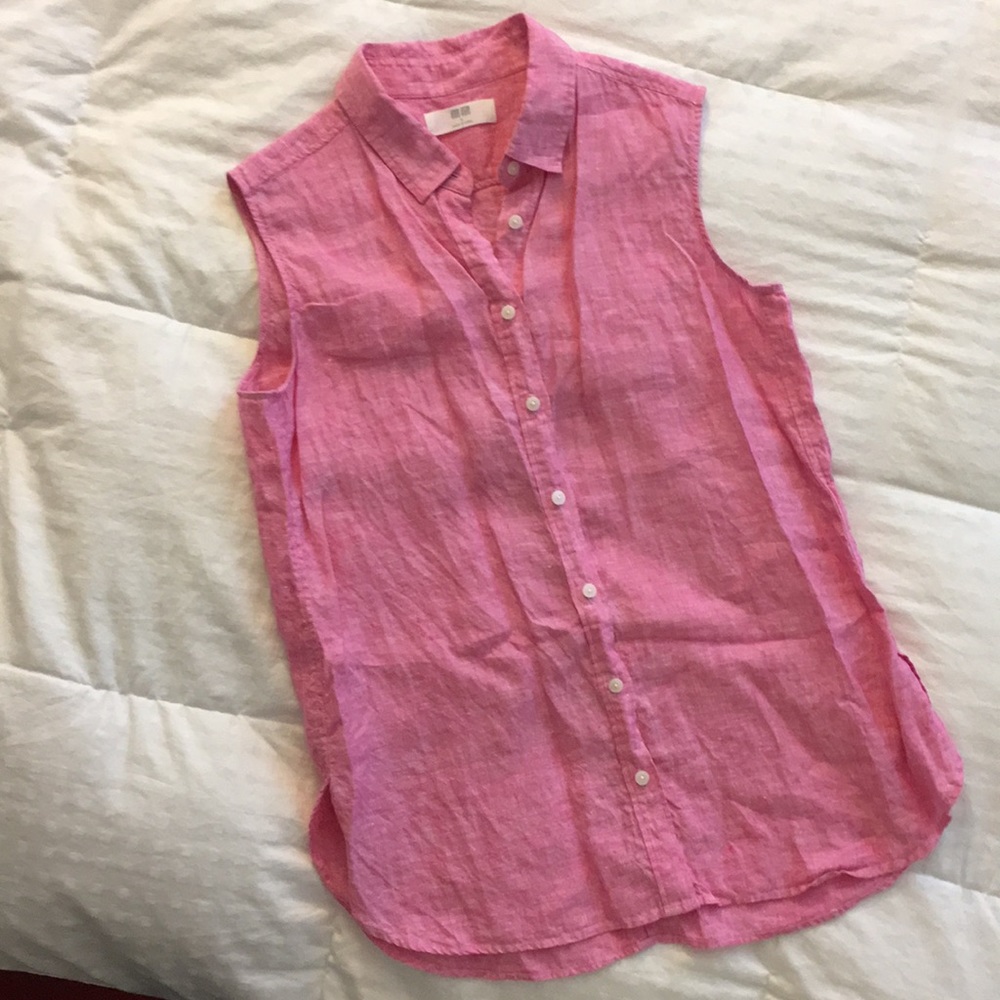 100% Linen Sleeveless Shirt